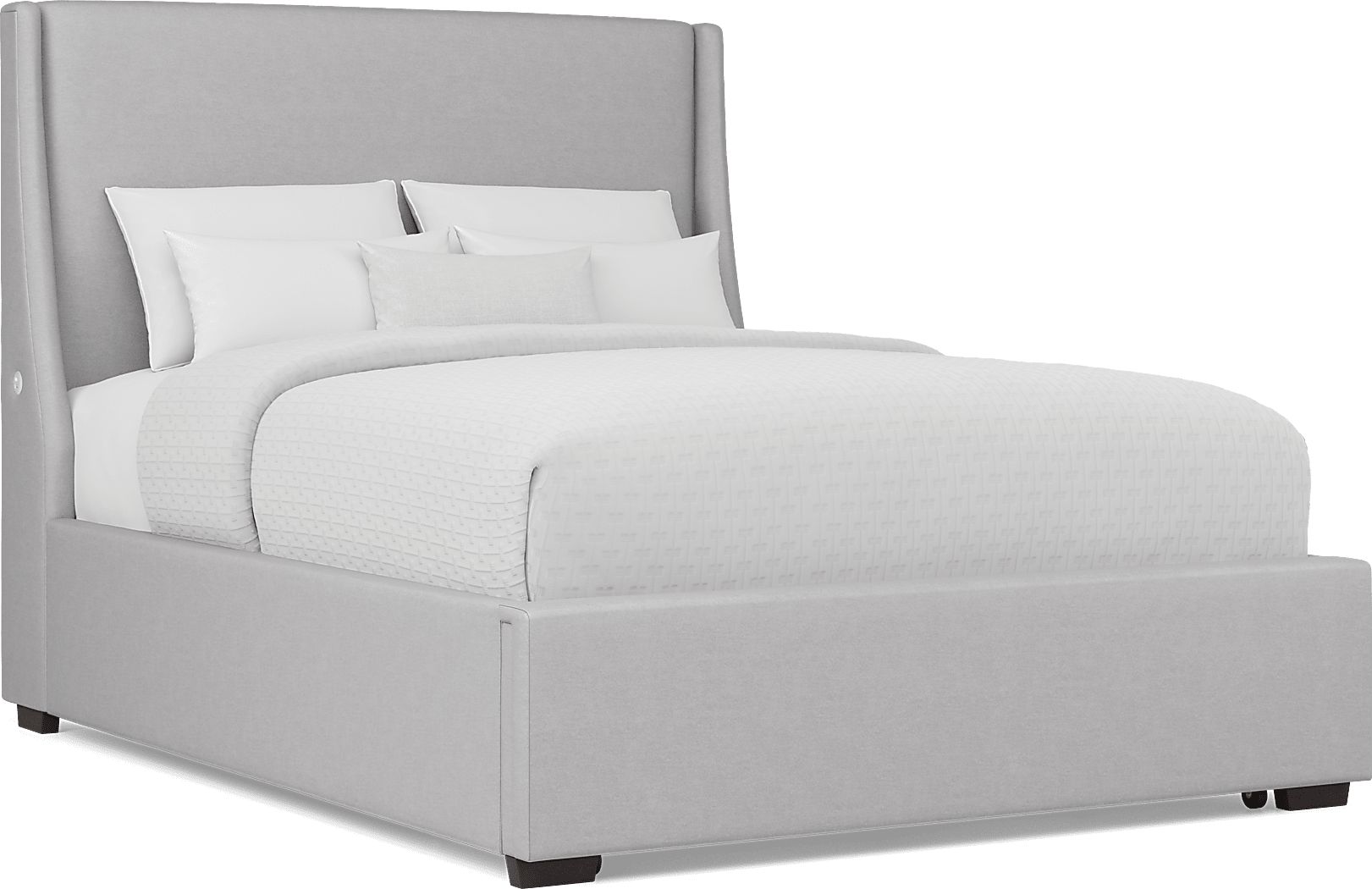 Beaufoy Gray 3 Pc King Upholstered Storage Bed