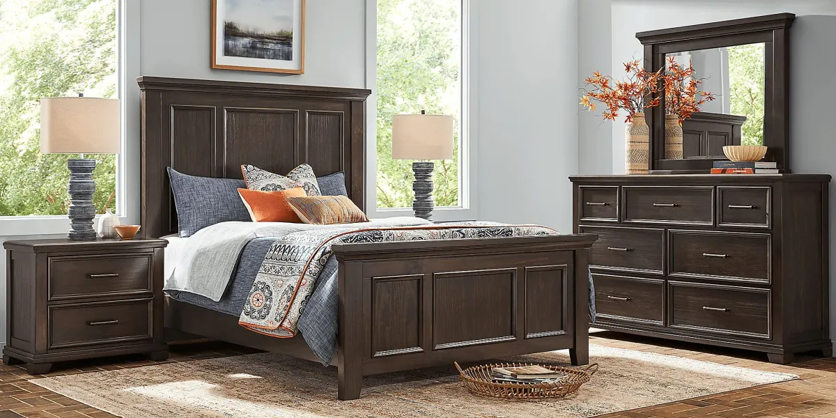 Canyon River Java 7 Pc King Panel Bedroom