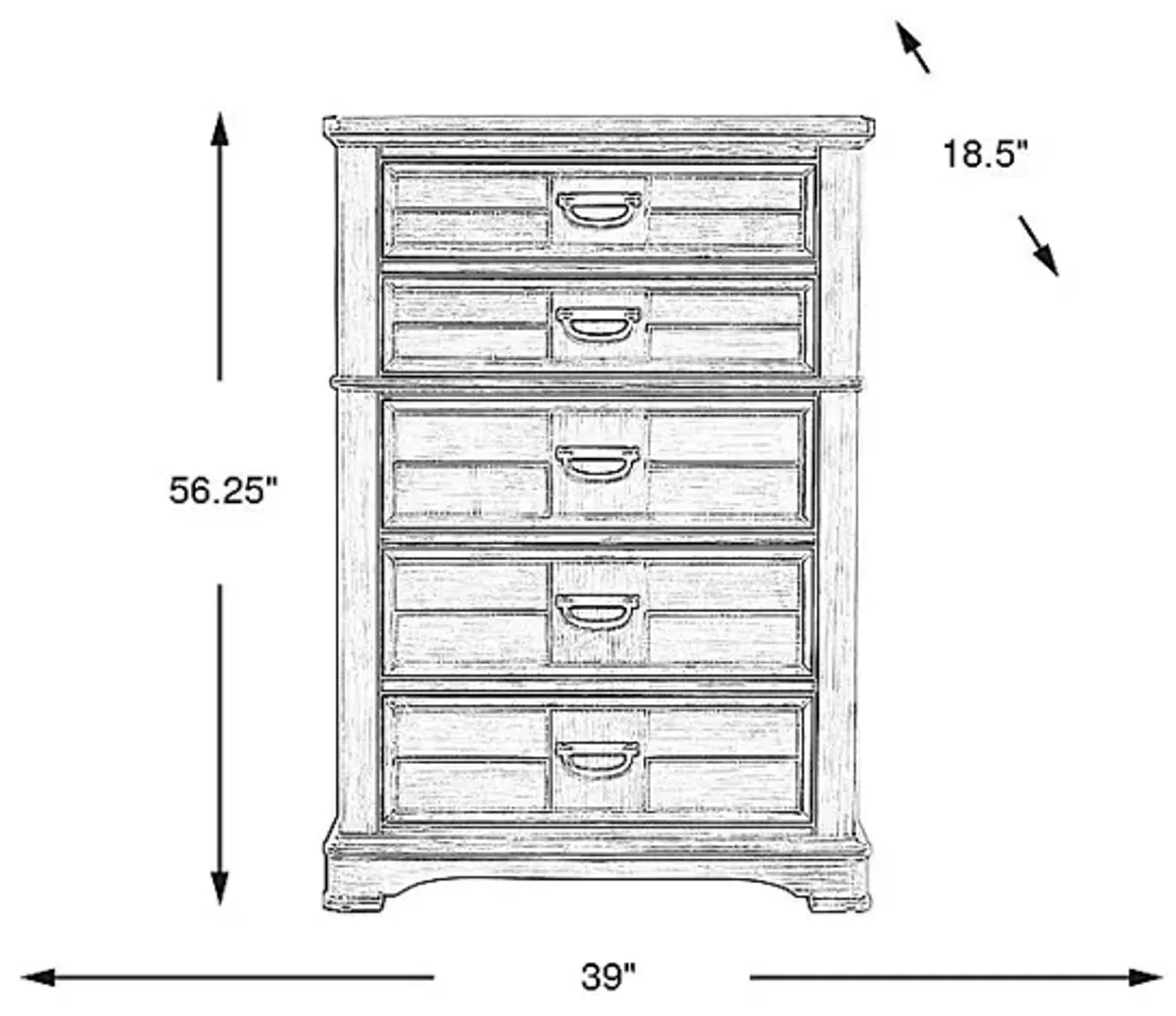 Edisto Bay White Chest