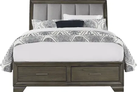 Beckwood Gray 3 Pc Queen Sleigh Bed with Storage