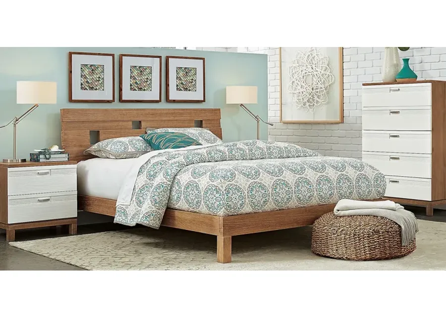 Gardenia Pecan 5 Pc King Platform Bedroom