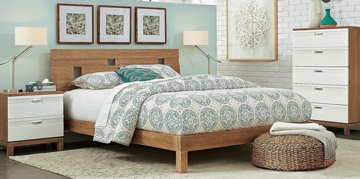 Gardenia Pecan 5 Pc King Platform Bedroom