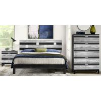 Gardenia Silver 5 Pc King Platform Bedroom