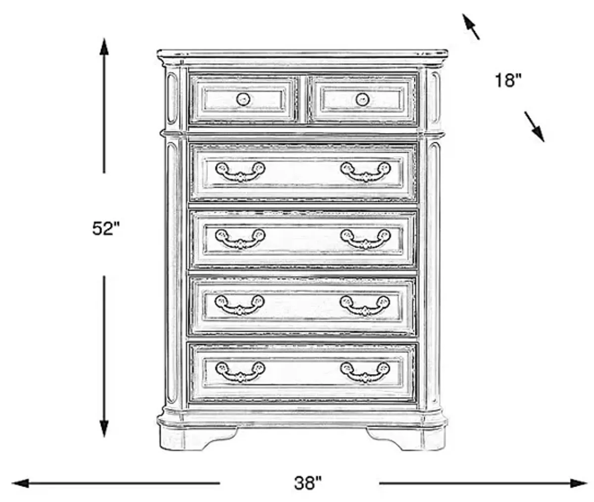 Marien Park White Lift Top Chest