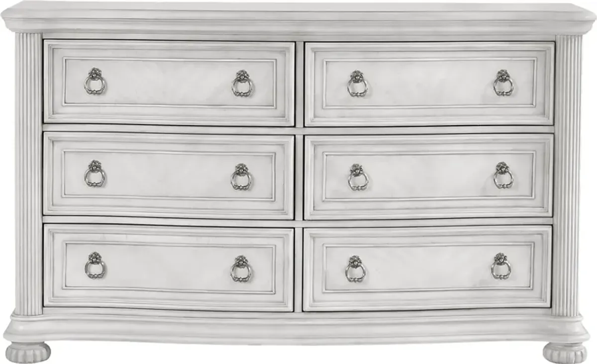 Gallagher Avenue White 5 Pc King Panel Bedroom