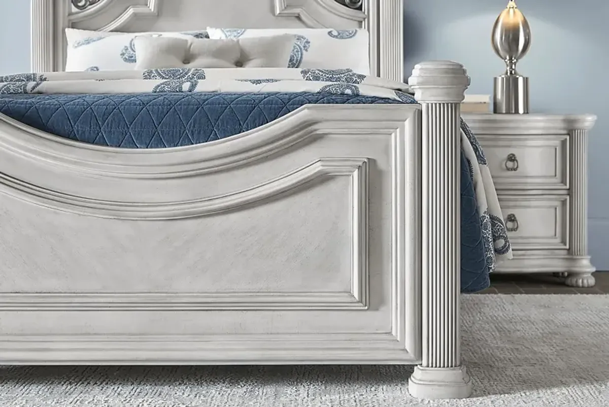 Gallagher Avenue White 5 Pc King Panel Bedroom