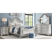 Gallagher Avenue White 5 Pc King Panel Bedroom