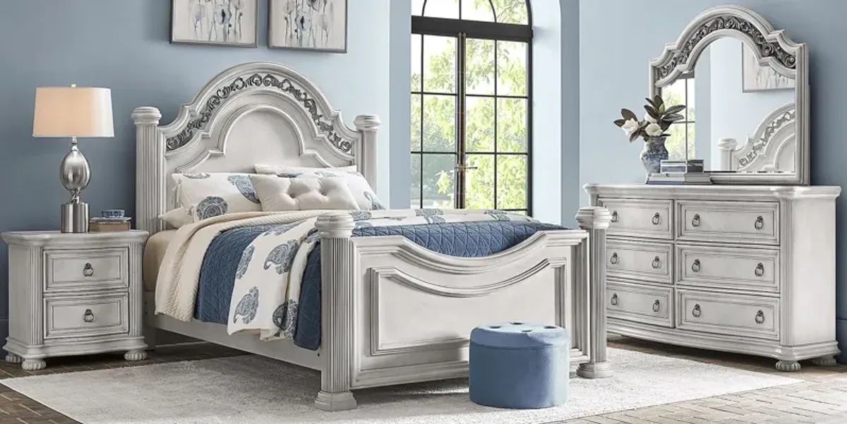 Gallagher Avenue White 5 Pc King Panel Bedroom