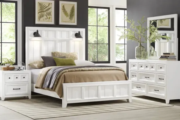 Owings Mill White 7 Pc Queen Panel Bedroom