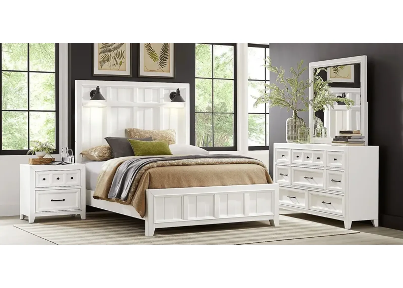 Owings Mill White 7 Pc Queen Panel Bedroom