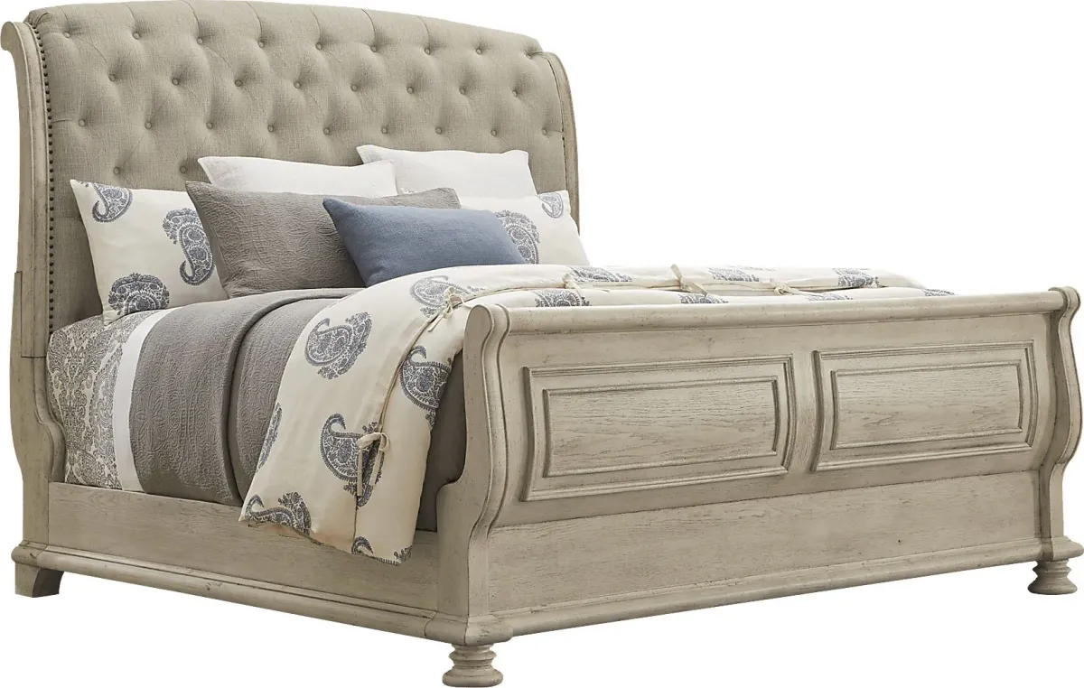 Armitage Off-White 7 Pc Queen Upholstered Bedroom