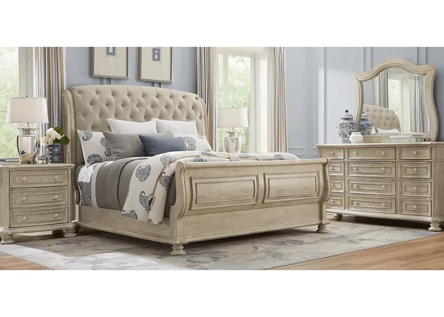 Armitage Off-White 7 Pc Queen Upholstered Bedroom