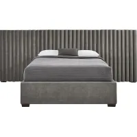 Belvedere Smoke 4 Pc Queen Upholstered Wall Bed