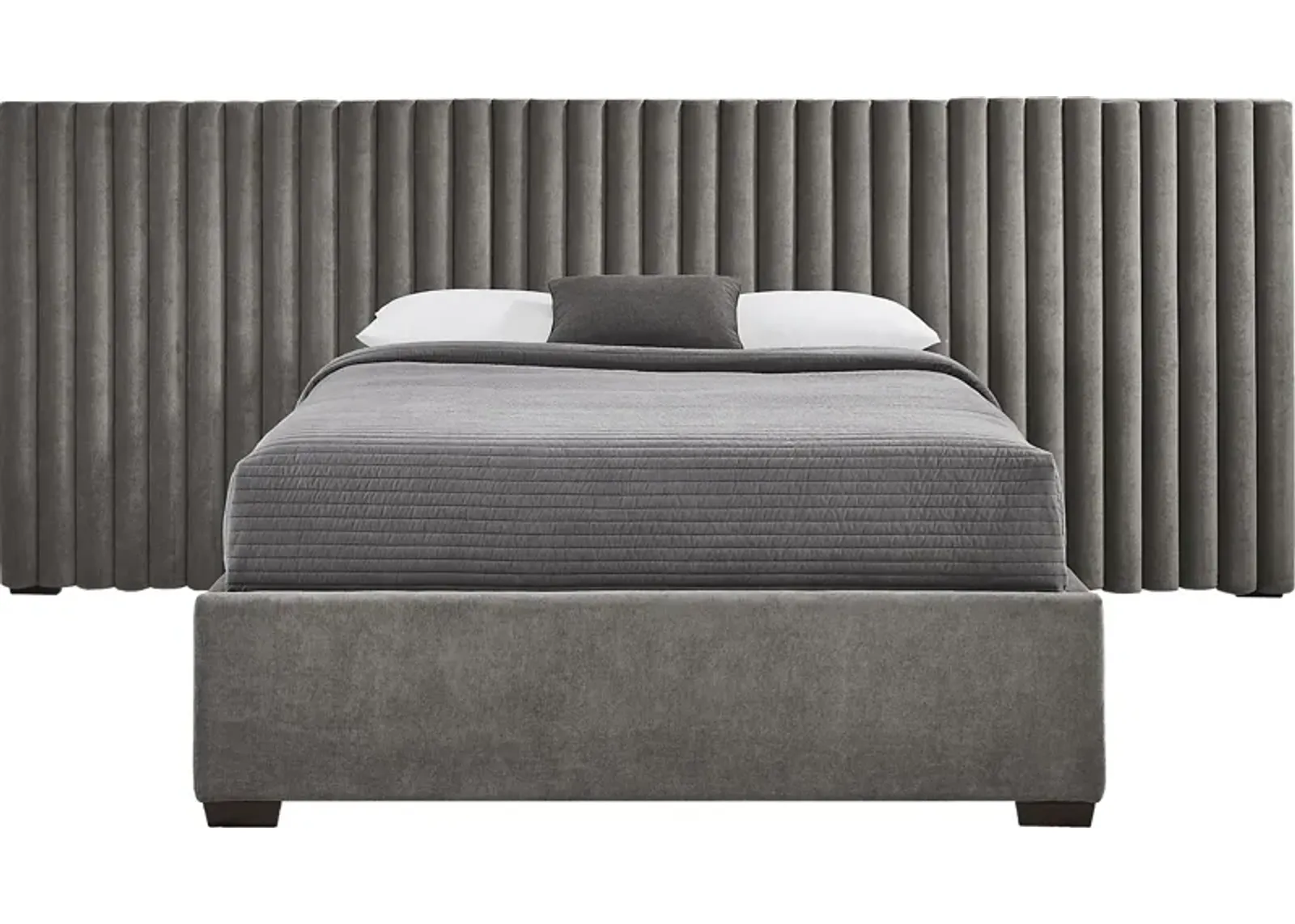 Belvedere Smoke 4 Pc Queen Upholstered Wall Bed