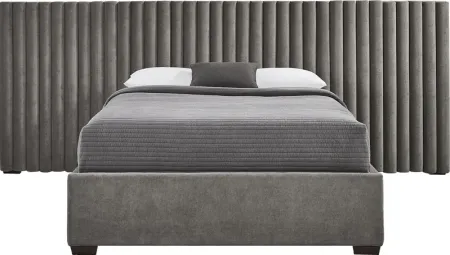 Belvedere Smoke 4 Pc Queen Upholstered Wall Bed