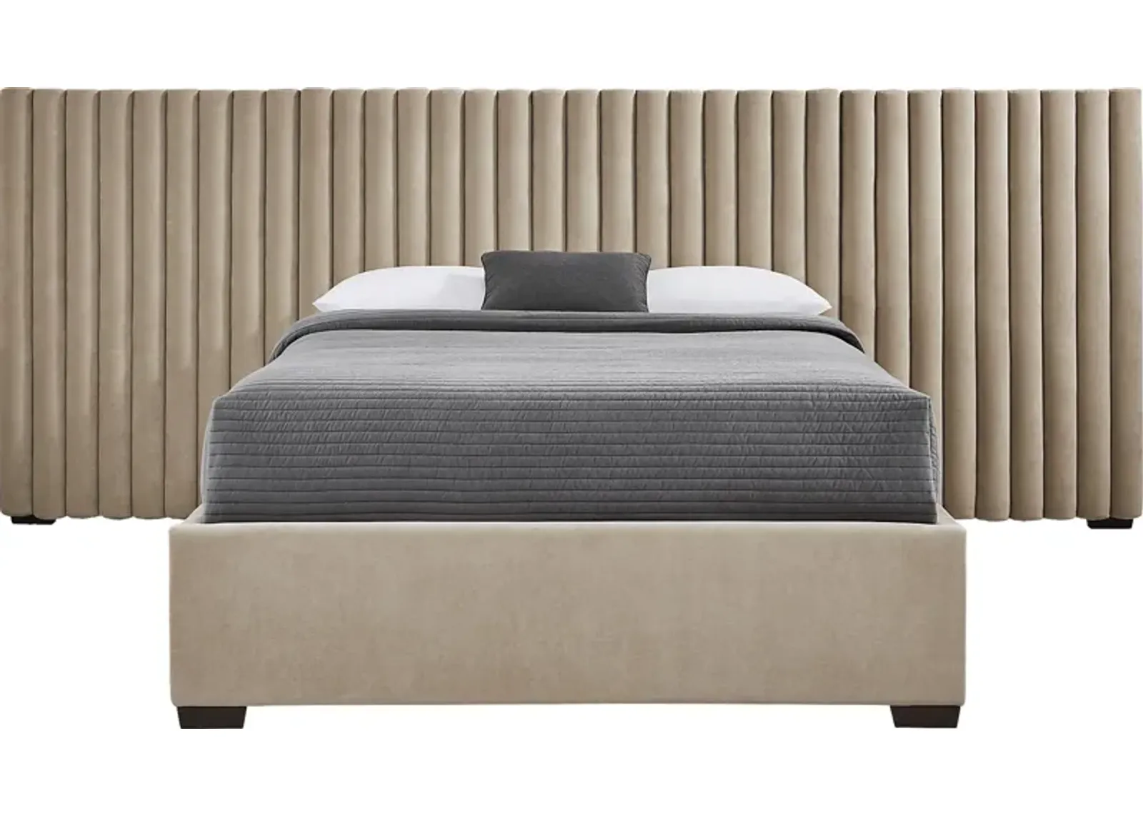 Belvedere Beige 4 Pc Queen Upholstered Wall Bed