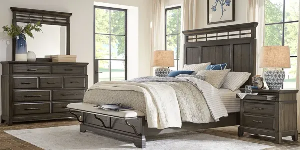 Montana Ridge Brown 7 Pc Queen Panel Bedroom