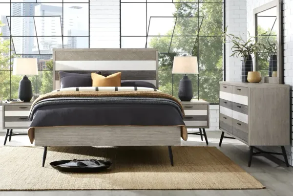 Midtown Loft Gray 7 Pc Queen Panel Bedroom