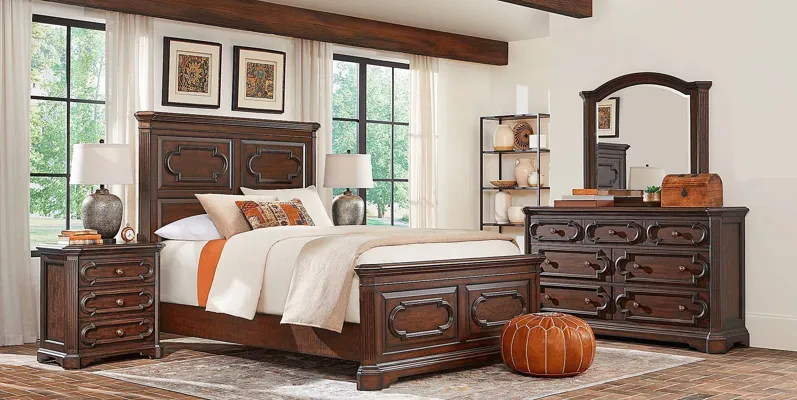 Lindenwood Saddle 7 Pc Queen Panel Bedroom