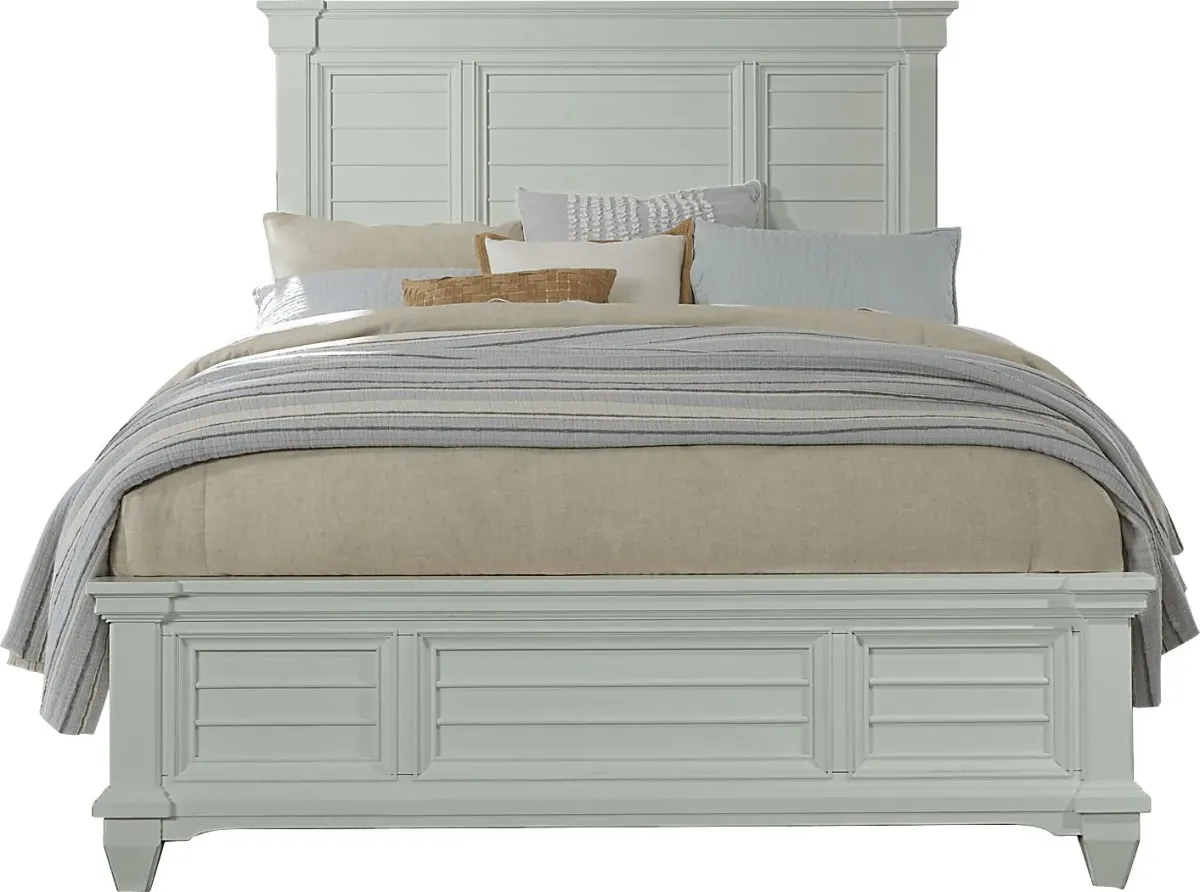 Hilton Head Mint 7 Pc Queen Panel Bedroom