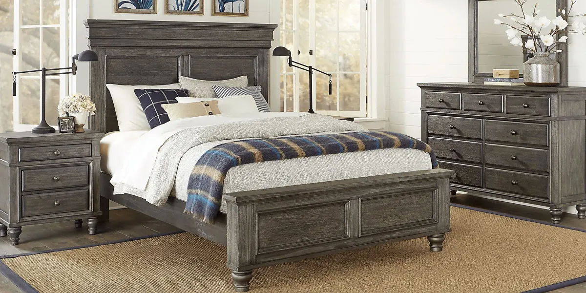 Lake Town Gray 7 Pc Queen Panel Bedroom