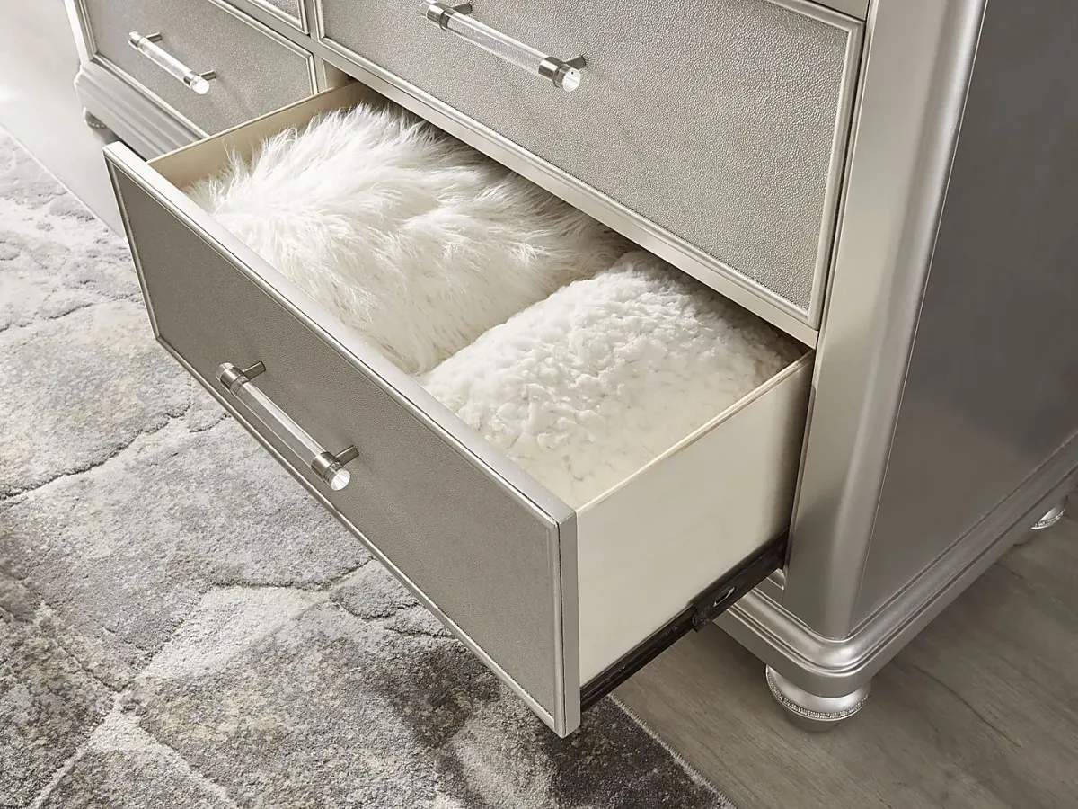 Starlet Lane Silver 7 Pc Queen Bedroom