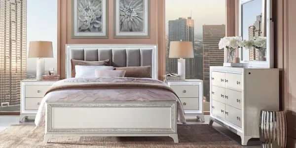 Avery White 7 Pc Queen Bedroom