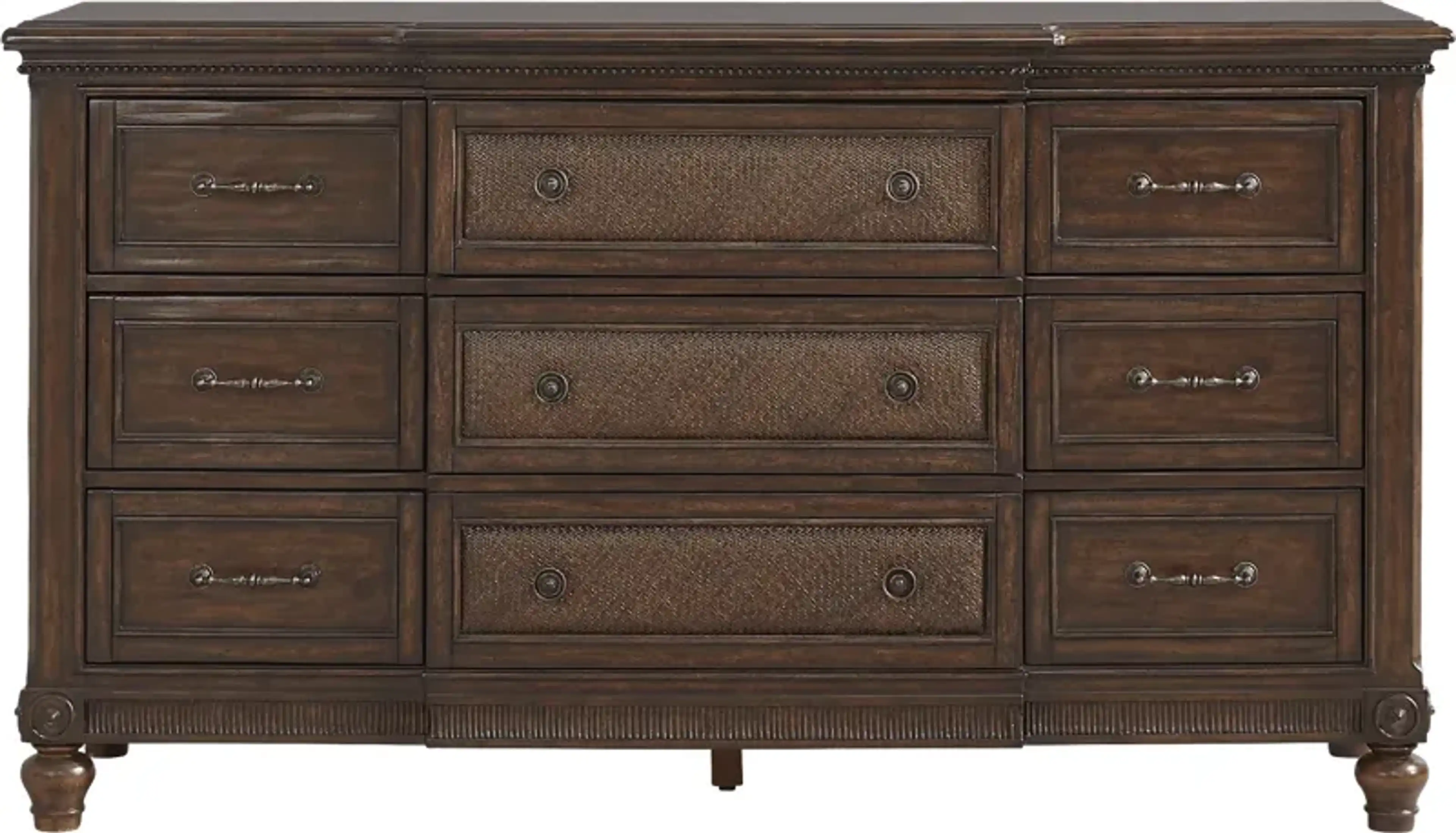 West Indies Brown 7 Pc Queen Panel Bedroom | Furniture.com