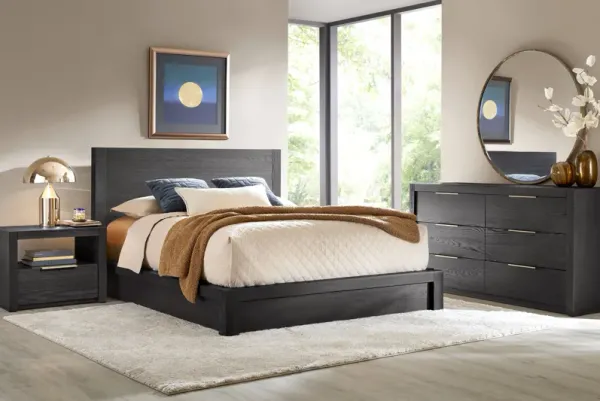 Easton Park Black 7 Pc Queen Panel Bedroom