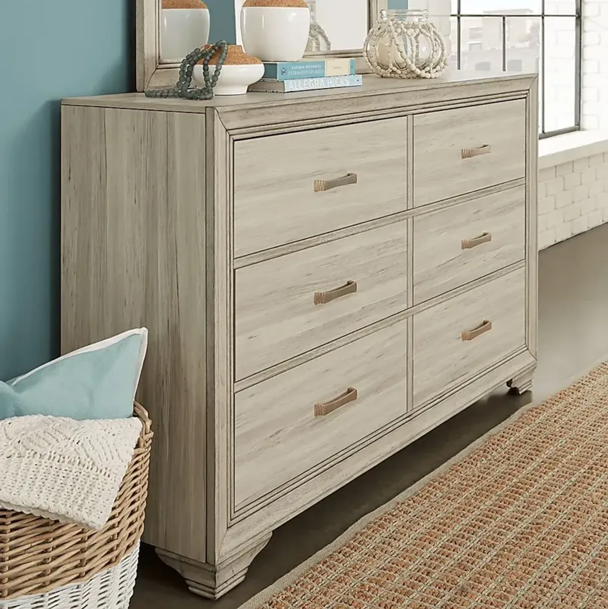 Marlow Natural 7 Pc King Panel Bedroom