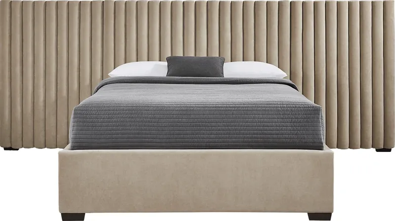 Belvedere Beige 4 Pc King Upholstered Wall Bed
