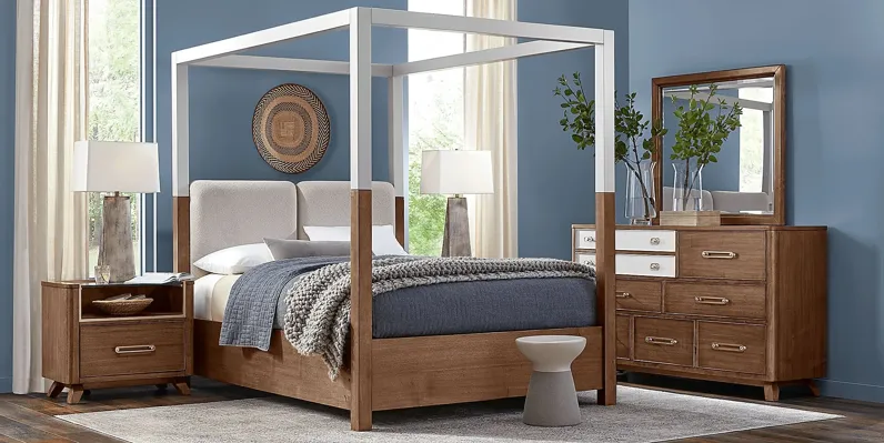 Prospect Heights Caramel 7 Pc King Canopy Bedroom