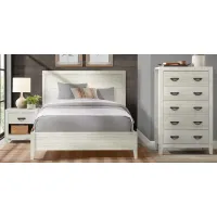 Palm Grove White 5 Pc Queen Panel Bedroom