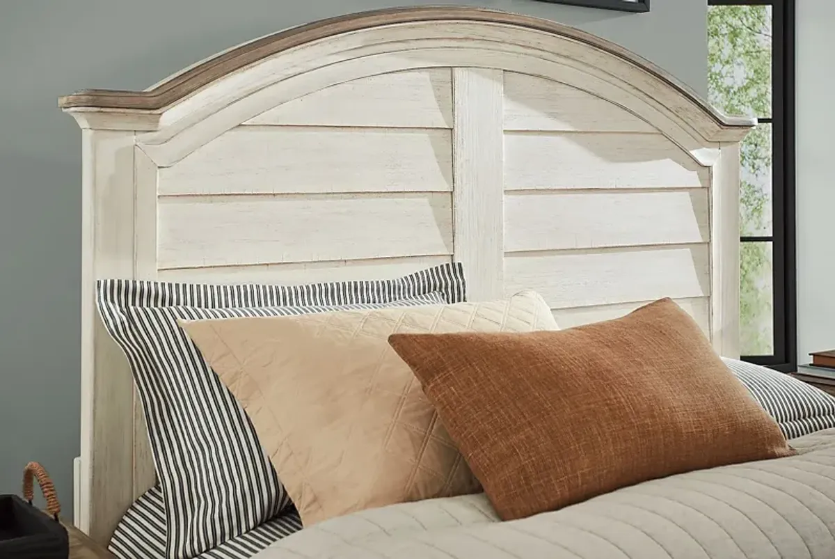 Edisto Bay White 7 Pc King Panel Bedroom