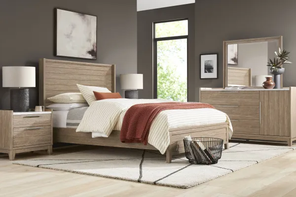 Ellenbrook Brown 7 Pc King Panel Bedroom