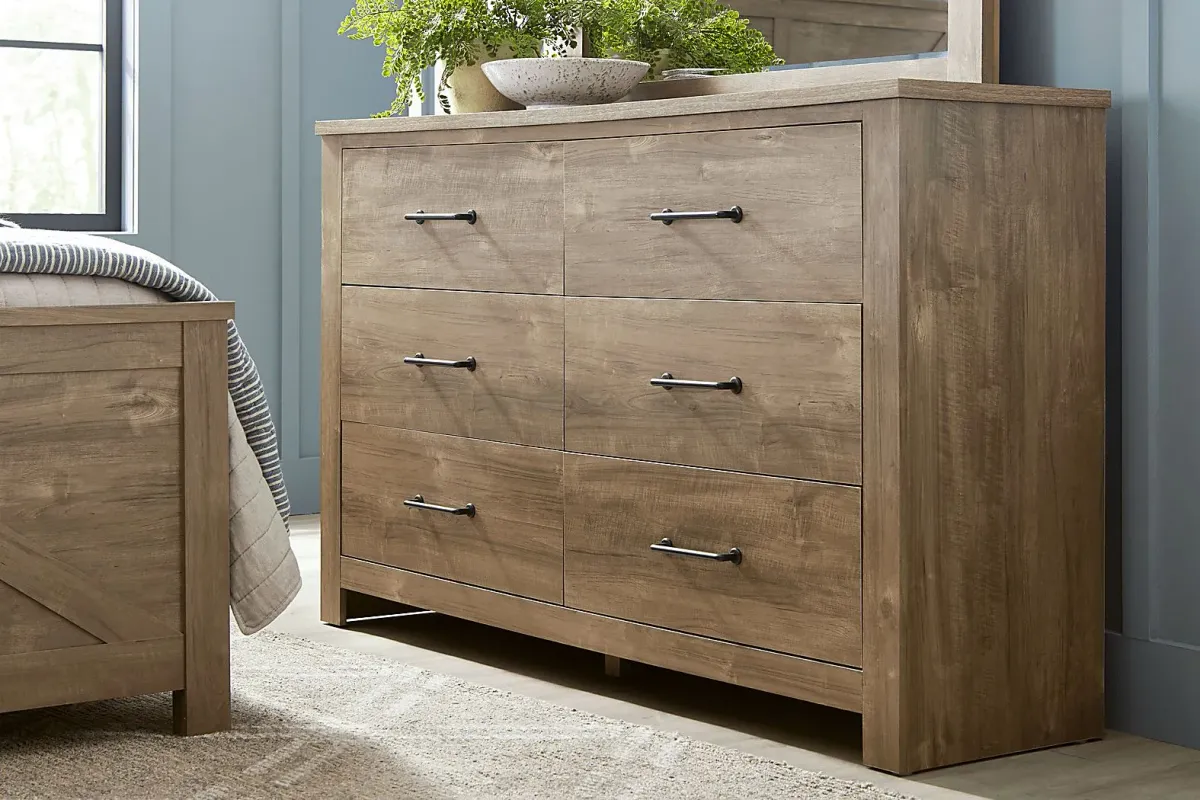 Abilene Brown 7 Pc King Panel Bedroom