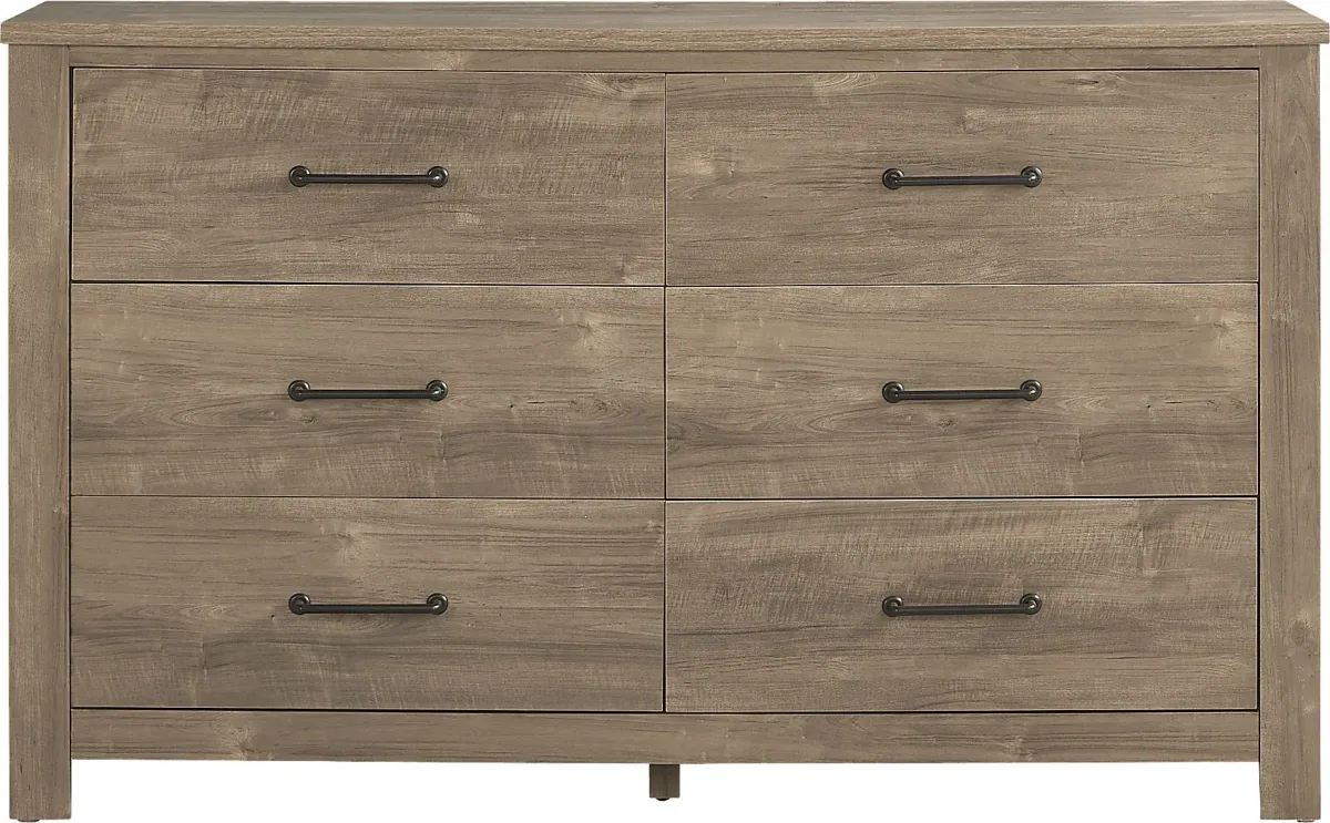 Abilene Brown 7 Pc King Panel Bedroom