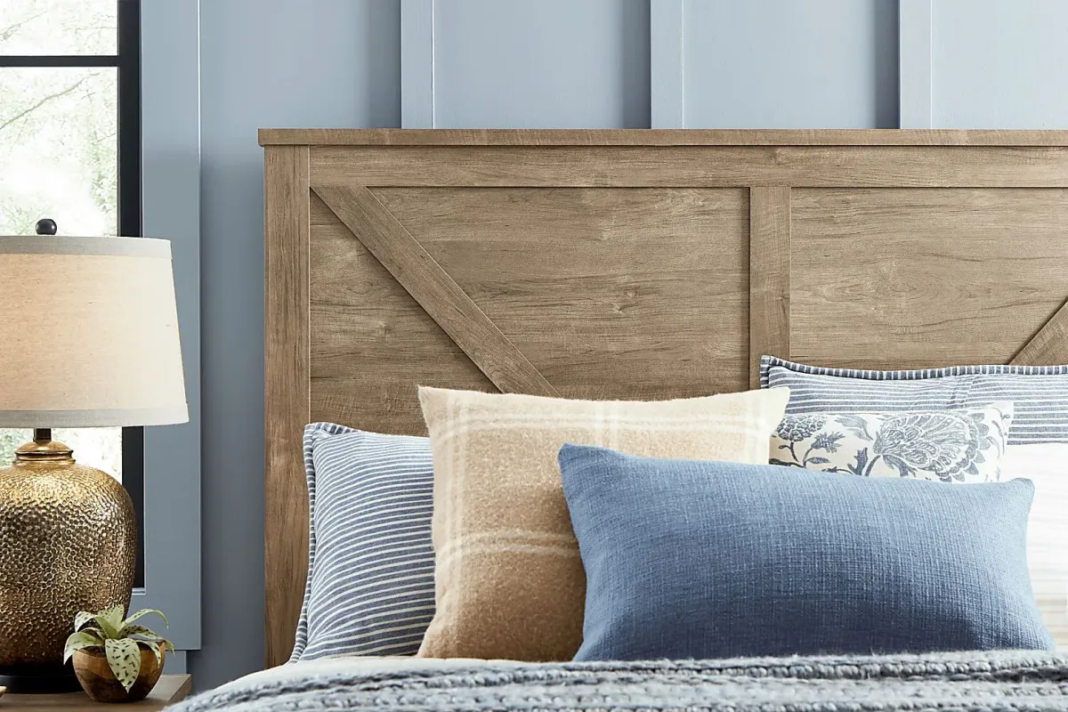 Abilene Brown 7 Pc King Panel Bedroom