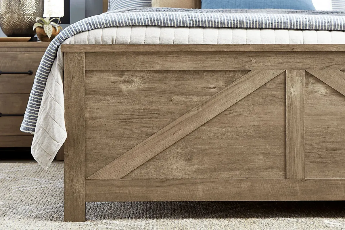 Abilene Brown 7 Pc King Panel Bedroom