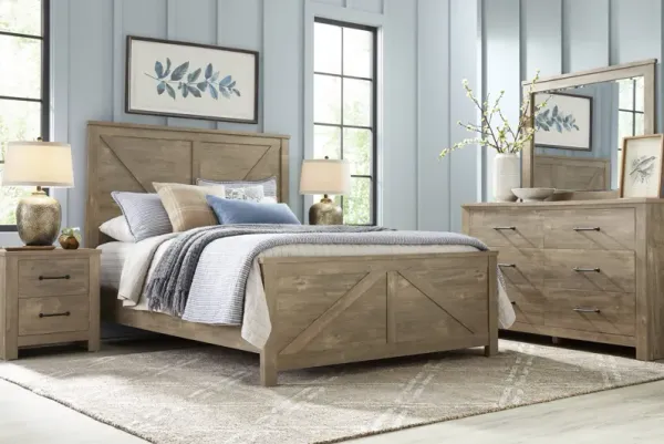 Abilene Brown 7 Pc King Panel Bedroom