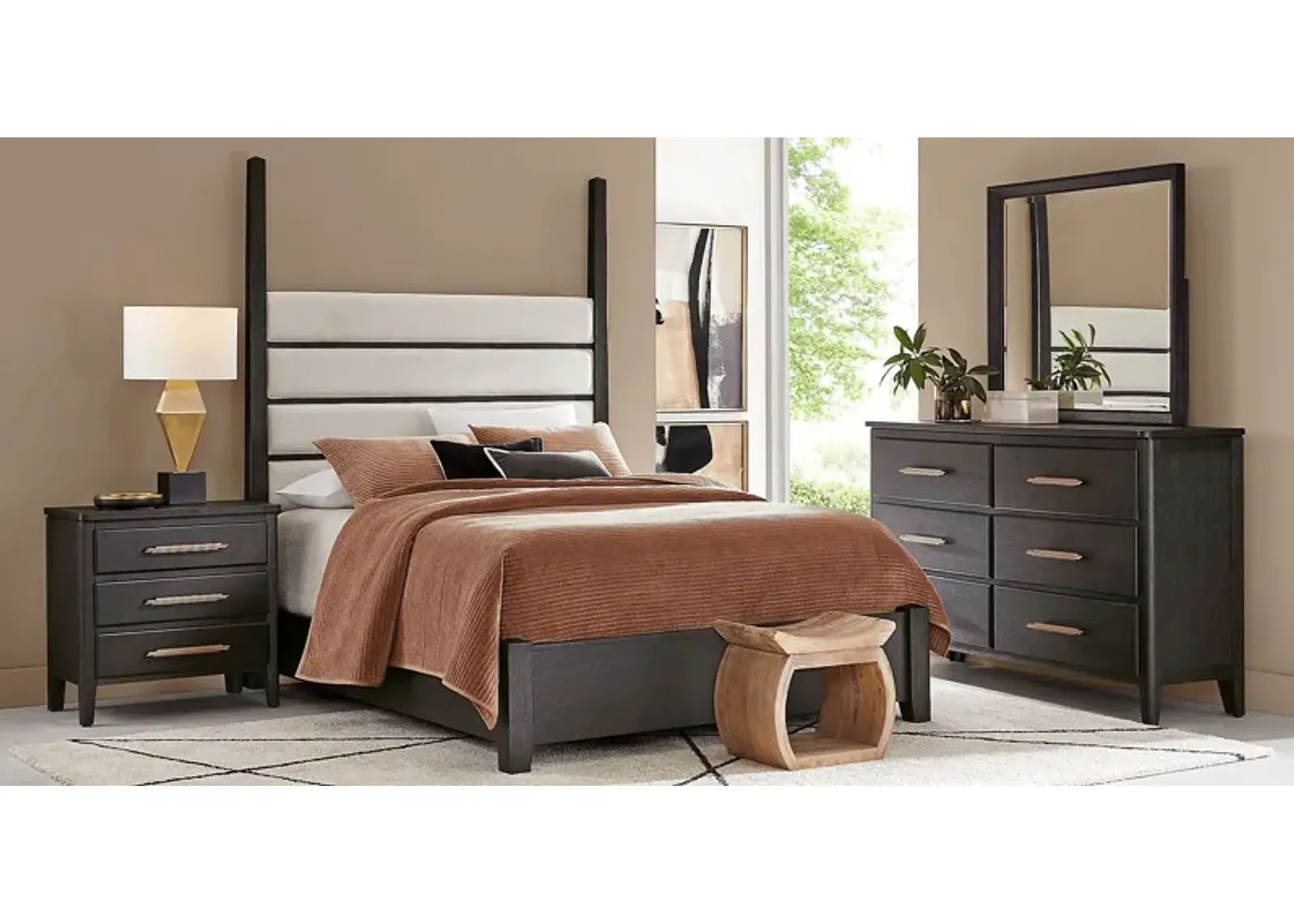 Copperline Black 7 Pc King Poster Bedroom