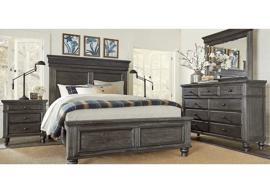 Lake Town Gray 7 Pc King Panel Bedroom