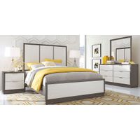 Everson Gray 7 Pc King Panel Bedroom