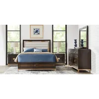 Lavo Brown Cherry 7 Pc King Bedroom