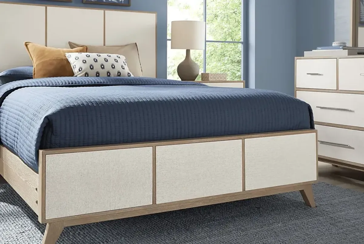 Biscayne Natural 7 Pc King Panel Bedroom