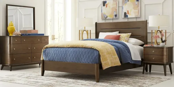 Devon Loft Walnut 7 Pc King Panel Bedroom