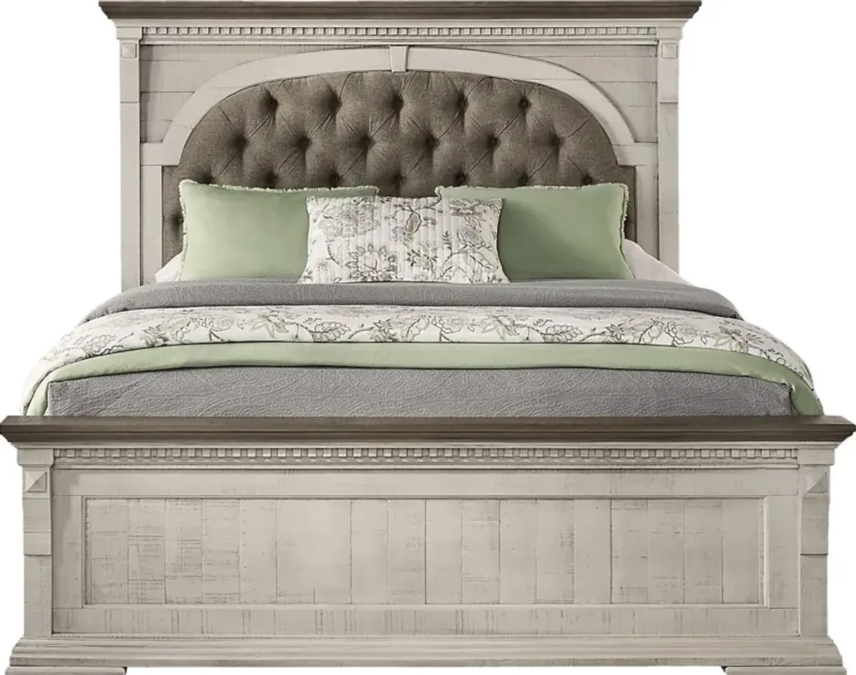 Crestwell Manor White 7 Pc King Upholstered Bedroom