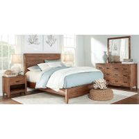 Palm Grove Brown 7 Pc King Panel Bedroom