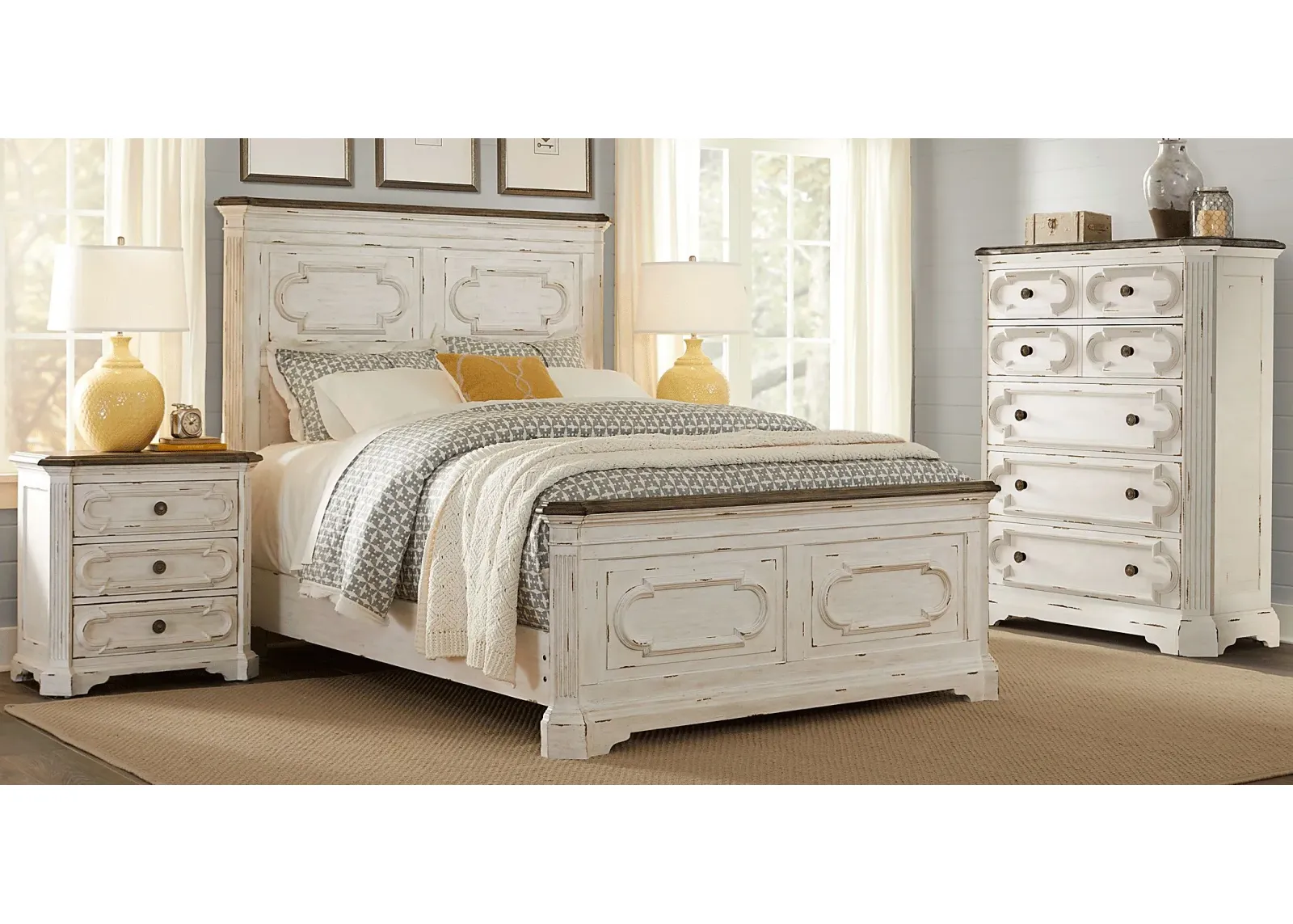 Lindenwood White 5 Pc King Panel Bedroom