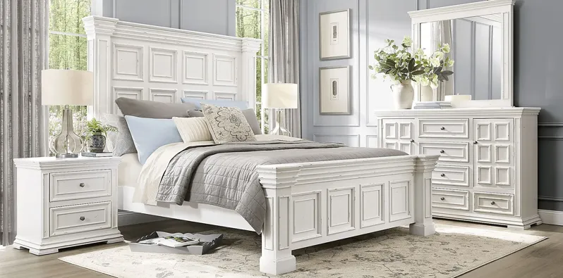 Folkston Bay White 5 Pc Queen Bedroom